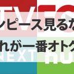 ワンピース見るならHulu/U-NEXT/FOD/dTVどれが一番オトクか徹底比較